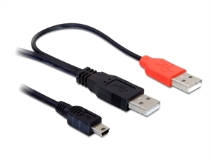 Imagem de Cabo  2x USB2.0-A M> USB mini 5-pin