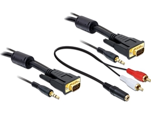 Imagem de Cabo Delock  VGA  M+ Audio M +RCA M  5m