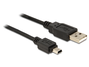 Picture of Cabo USB tipo A/ mini B 5p preto 0.70m