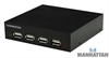 Imagem de Painel 3.5" 4 portas USB 2.0 Preto Manhattan