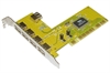 Imagem de Controladora PCI USB 4+1 p.V2.0 (Univ.Volt) SUNIX