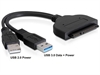 Imagem de Conversor SATA 6 Gb/s 22 pin/USB 3.0-A M+USB 2.0-A M Delock