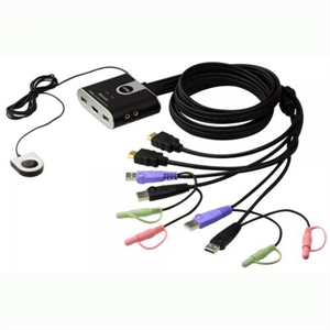 Picture of Aten KVM Switch, 2PC C/Cabos HDMI e USB, Audio