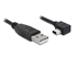 Imagem de Cabo USB tipo A/ mini B 5p preto 0.50m  Angulado